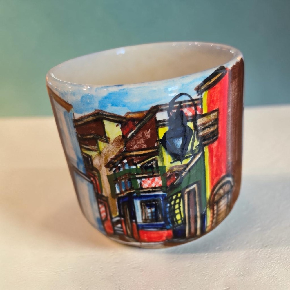Callejon del Beso Guanajuato Mexico Hand Painted Ceramic tea Coffee Mug Artsy